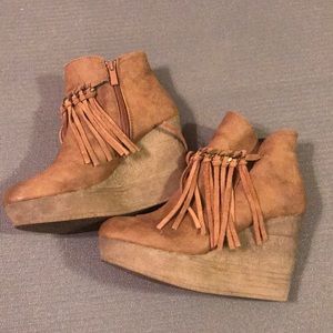 Sbicca Vintage Collection Fringe Booties